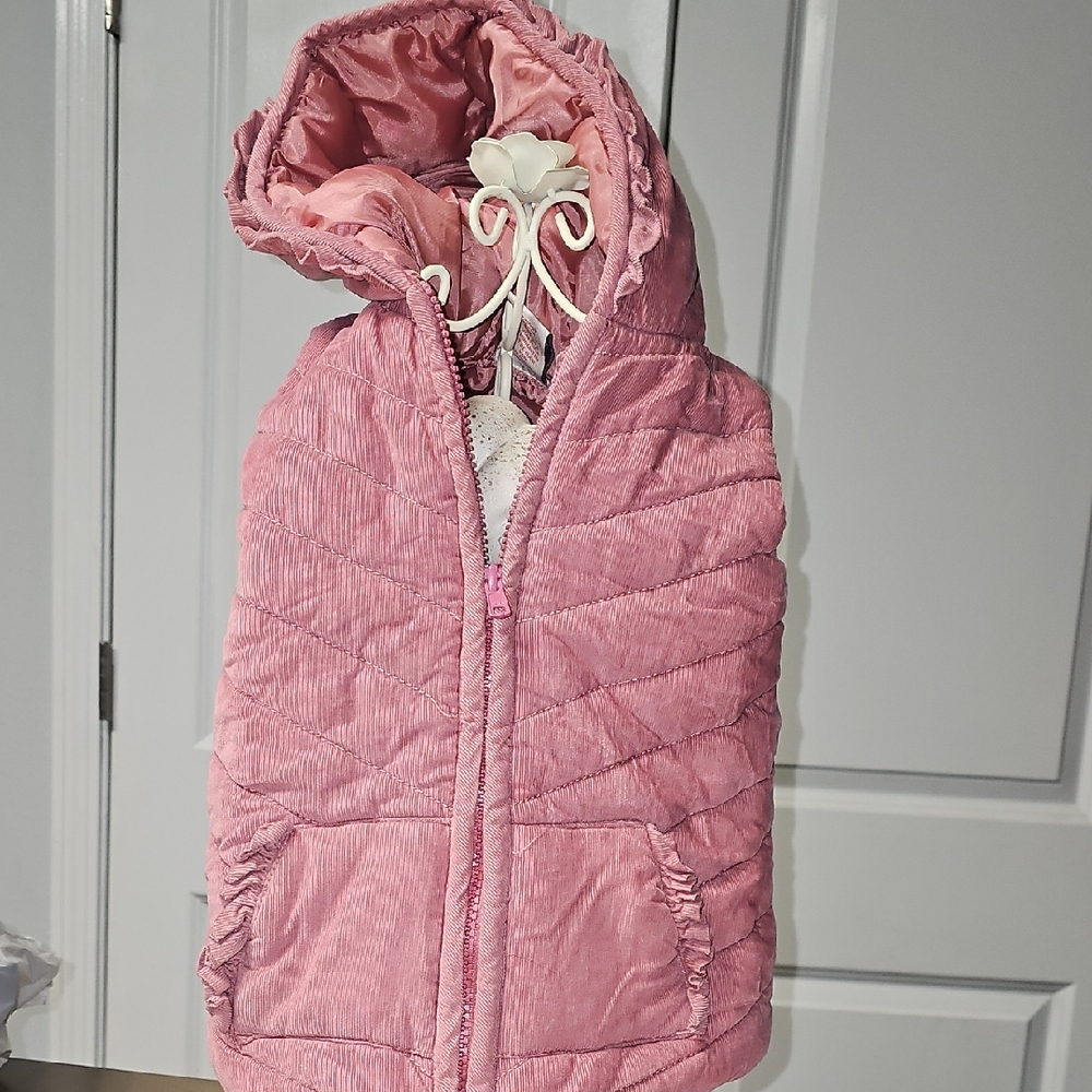 Aspen Kids Corduroy Quilted Hooded Puffer Vest
